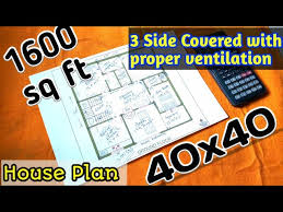 1600 Sq Ft House Plan 40x40 3bhk