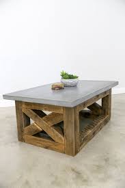 Concrete Coffee Table Reclaimed Wood