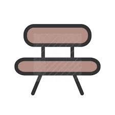Wooden Bench Line Filled Icon Iconbunny