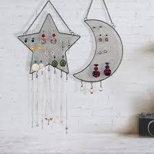 star moon wall mounted grid jewelry