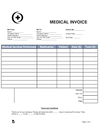 Medical Bill Template Pdf Magdalene Project Org