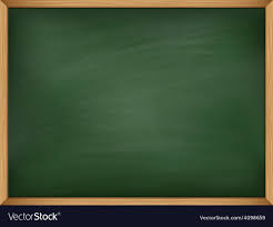 Empty Green Chalkboard With Wooden Frame Template