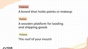 difference between palette pallet and