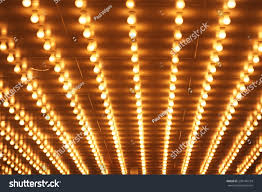 Theatre Lightbulbs Picture Rows Theater Marquee Stock Photo
