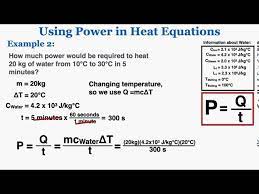 Power In Heat Equations Ib Physics