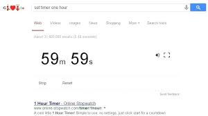 Set Timer For One Hour The Google Timer Is Back Set Timer 1 Hour 10
