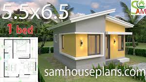 To buy this full completed set layout plan please go to clicks4home.com (blueprint start from us$1000). Small House Design 5 5x6 5 With One Bedroom Shed Roof Samhouseplans