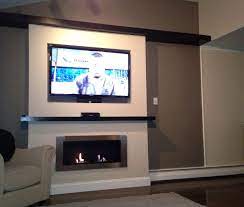 mounting tv over gas fireplace ideas in