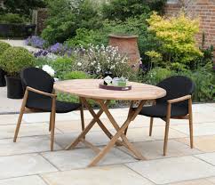 Garden benches & garden seats. Teak Wood Bristol Round Folding Table 120 Cm