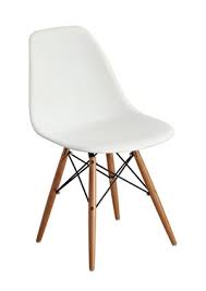 The chair legs are made of solid wood, which is a durable natural material. Ideeli Jay Companies White Chair With Natural Wood Legs Solid Wood Dining Chairs Plastic Dining Chairs Dining Chairs