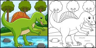 spinosaurus dinosaur coloring page
