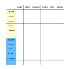 Restaurant Staff Schedule Template Free Excel Employee