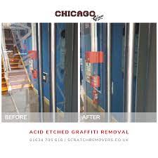 etched acid etched graffiti removal