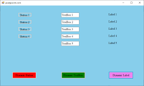 dynamic controls in vb net javatpoint