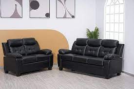 Bonded Leather Sofa Set Luxury High