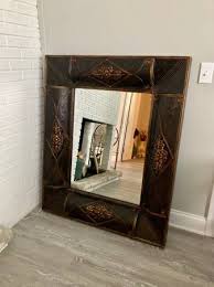 Huge Wall Mirror With Wrapped Faux