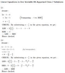 class 7 chapter 7 linear equations in