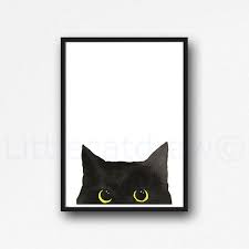 Cat Print King Black Cat Painting