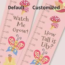 Details About Personalised Girls Storybook Garden Fairytale Growth Height Chart Gift Card