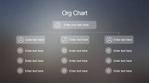 Org Chart With Blur Background Slidemodel