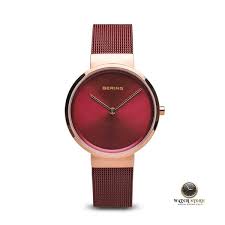 שעון ברינג אדום לאישה | כייס בצבע זהב רוז | קולקציית שעונים מיוחדת של המותג | זכוכית ספיר קריסטל Classic | polished/brushed rose gold | 14531-363 | BERING