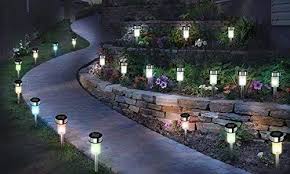 10 Solar Powered Led Garden Lights Post