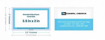 The standard business card size is 3.5 by 2 inches. Guide To Business Card Sizes Standards Coastal Creative