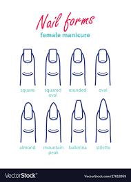nail shapes female manicure diffe