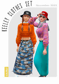 liliili keeley clothes set the sims