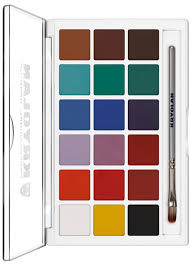 kryolan aquacolor 18 colour palette