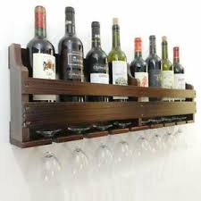 Great selection of traditional office decor! Wall Mount Wine Bottle Rack Wooden Glass Holder Hanging Home Decor Storage Shelf Wine Racks Bottle Holders Bar Tools Accessories