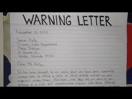 how to write a warning letter step by