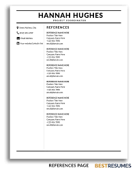 Create job winning resumes using our professional resume examples detailed resume writing guide for each job resume samples for inspiration! References Page Resume Template