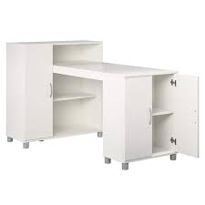 Craft Desk With Storage Cabinet
