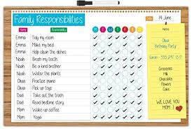 Family Planner Responsibility Chore Chart Dry Erase Poster