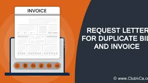 request letter for duplicate bill and