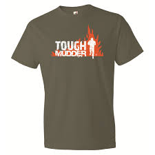 Official Tough Mudder Official Green Heather Logo Tee Shirt