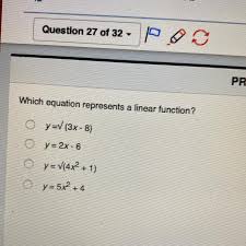 Which Equation Represents A Linear