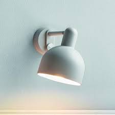 danish made dimmable wall light white