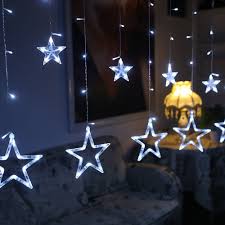 meaddhome led star curtain string