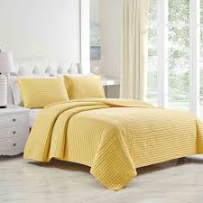 yellow 3 piece quilt set king at home