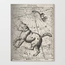 Astronomy A Chart Of The Constellations Great Bear And Little Bear Canvas Print By Ninboy
