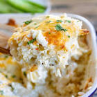 baked rice with green chilies