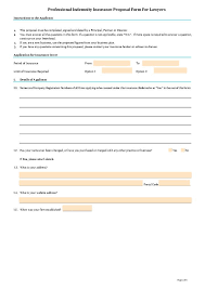 Fillable Online Professional Indemnity Insurance Policy Proposal Form  gambar png