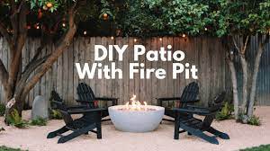 diy patio and fire pit seating area