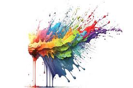 Abstract Paint Color Splatter Isolated