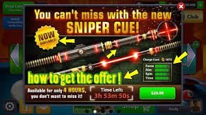 8 ball pool let's you shoot some stick with competitors around the world. How To Get The Sniper Cue Offer It Available Now Miniclip 8 Ball Pool Youtube