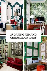 red and green interior décor ideas