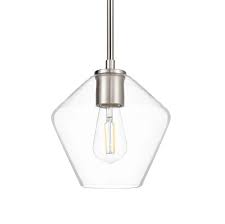 Macaria Modern Hanging Pendant Light With Angled Clear Glass Shade Linea Lighting Modern And Affordable Residential Lighting