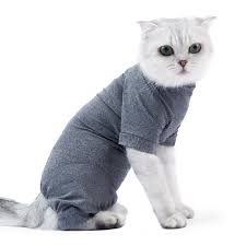 Amazon.co.jp: HEIYE 猫の毛ペット回復スーツ猫用4本足腹部創傷ジャケット : ペット用品